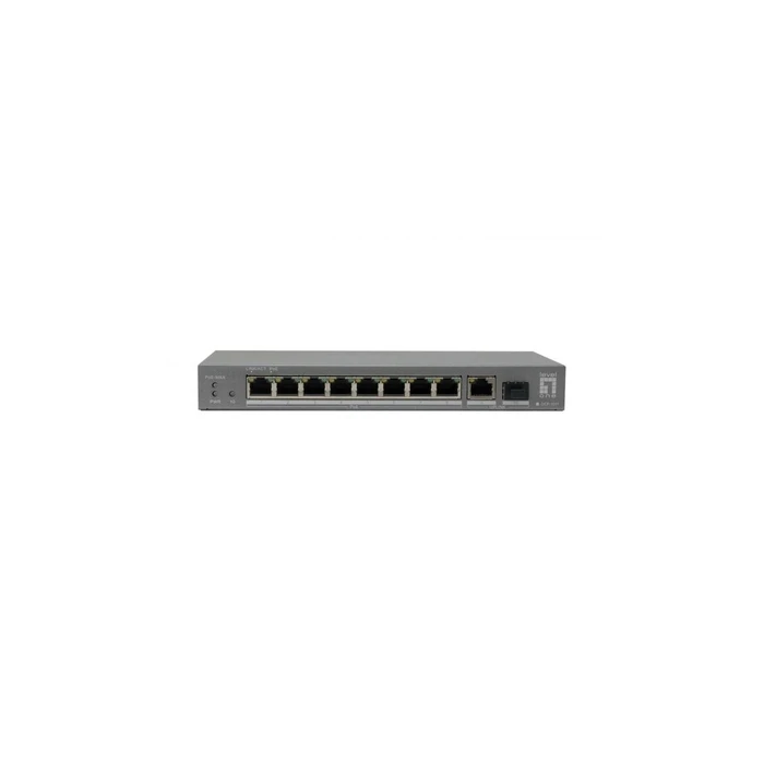 LevelOne GEP-1011 PoE+ 10-port Gigabit Unmanaged Switch (8x PoE+/1x GE/1x SFP) 120W