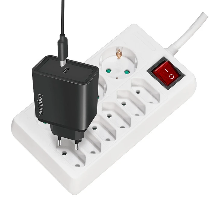 Πολύπριζο Logilink 9-fold 1.5m / White / switch