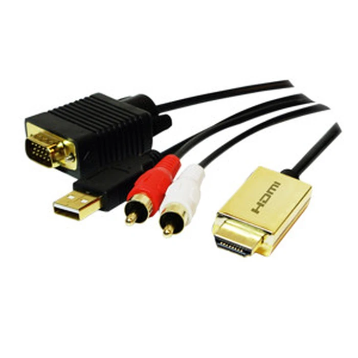 Καλώδιο HDMI Logilink (M) --> VGA / Audio / USB-A 2.0 (M) 2.00m