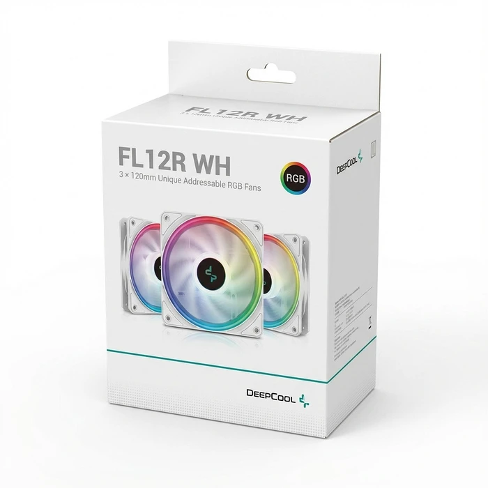 Case Fan 12cm Deepcool FL12R SE WH Pack ARGB PWM Lüfter