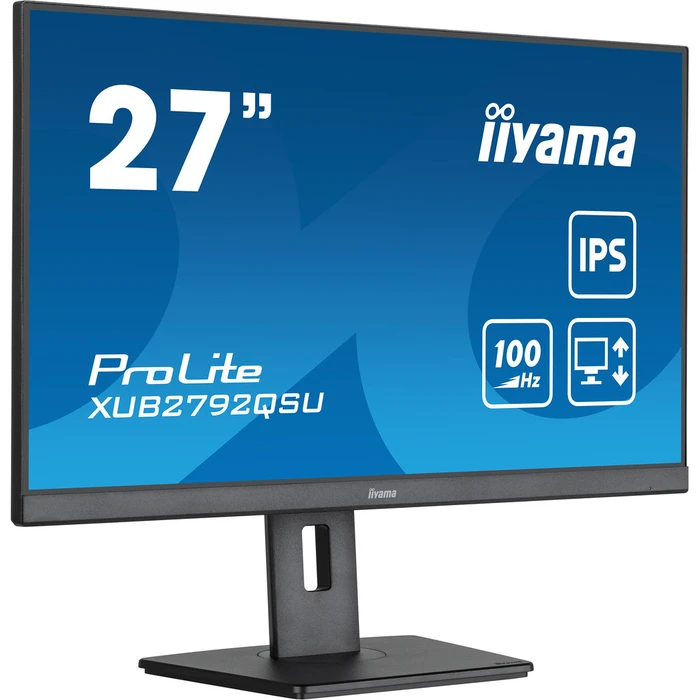 Monitor 27" Iiyama (2560x1440) ProLite XUB2792QSU-B6 IPS 100Hz HDMI DP USB Speaker Black
