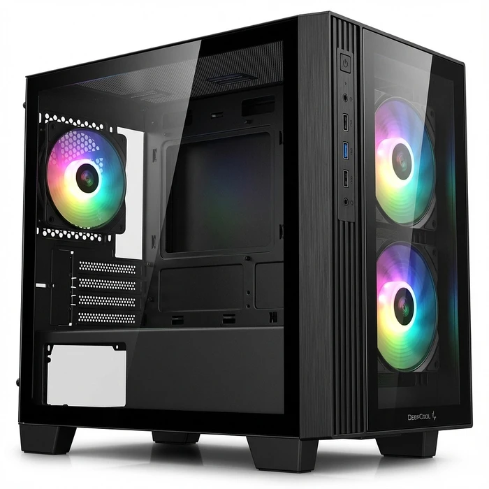 Κουτί Υπολογιστή Deepcool CG330 3F Micro ATX Mini ITX ARGB Glas Black