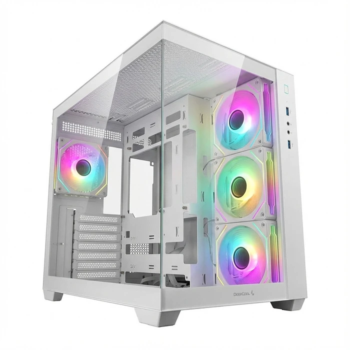 Κουτί Υπολογιστή Deepcool CG530U 4F WH ATX Curved Glass Panoramic White