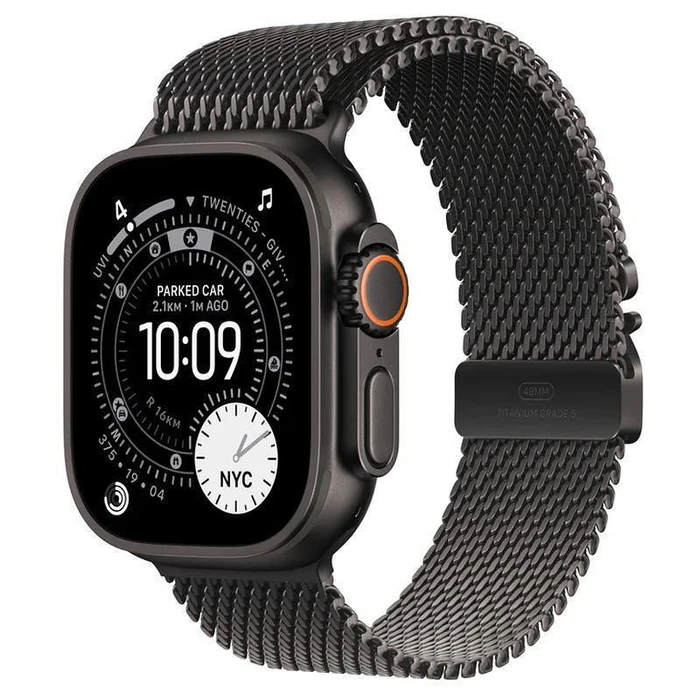 Smartwatch Apple Watch Ultra 3 GPS + Cellular 49mm Black Titanium with Black Titanium Milanese - Small