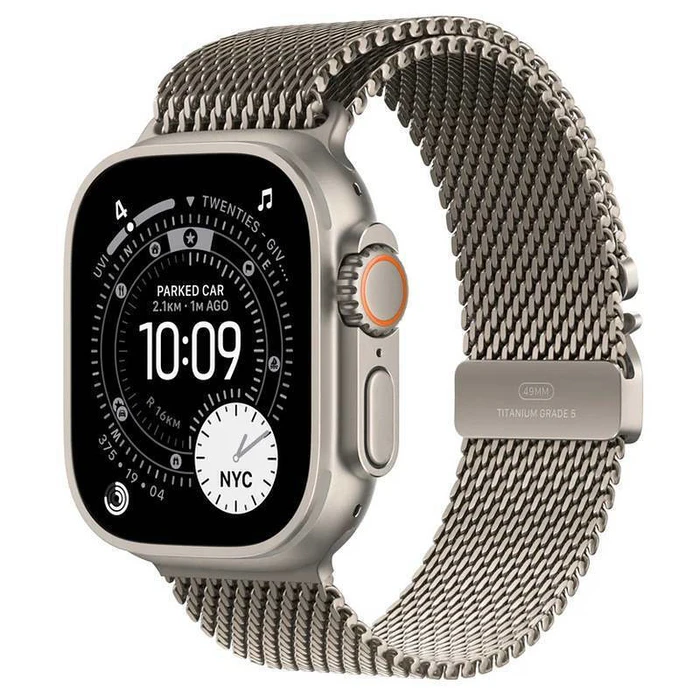 Smartwatch Apple Watch Ultra 3 GPS + Cellular 49mm Natural Titanium with Natural Titanium Milanese - Small
