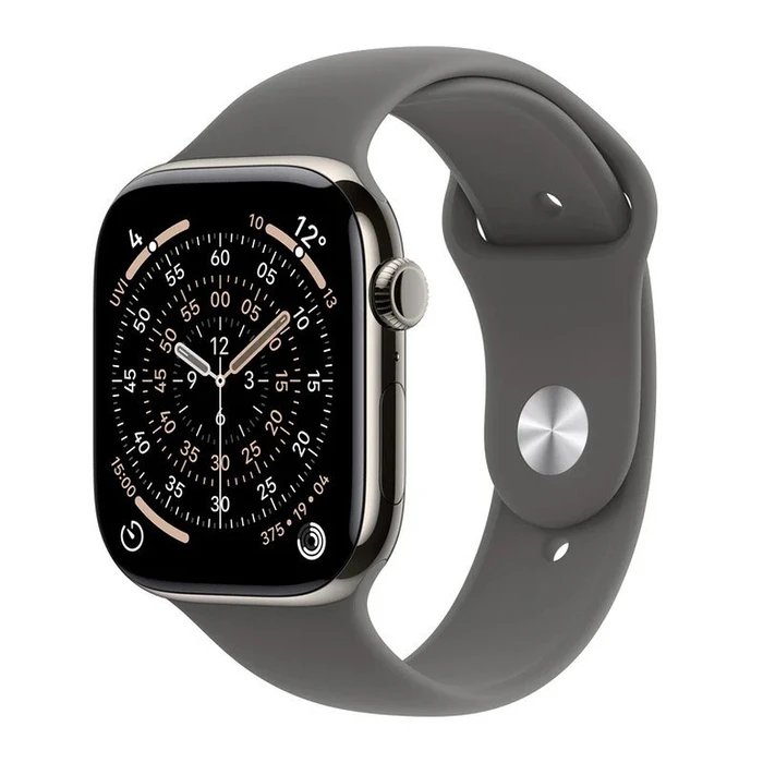 Smartwatch Apple Watch Series 11 GPS + Cellular 46mm Natural Titanium with Stone Grey Sport - S/M
