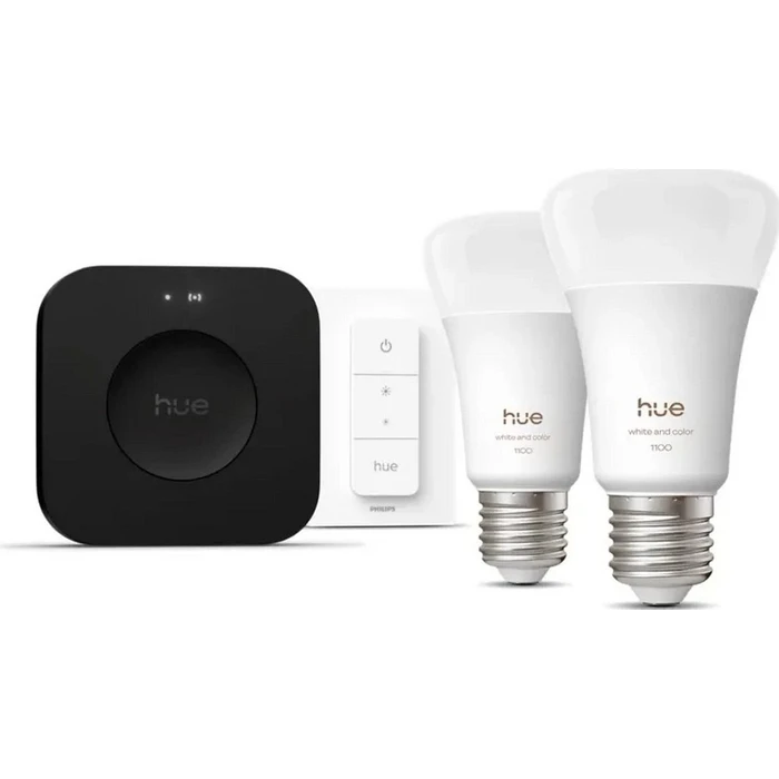 Smart Λάμπες Philips Hue Bridge Pro + 2 x E27 + dimmer switch
