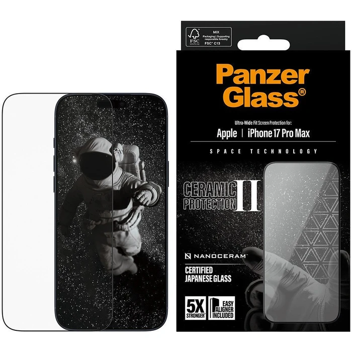 Προστατευτικό Οθόνης PanzerGlass Ceramic II Ultra-Wide Fit EasyAligner for Apple iPhone 17 Pro Max