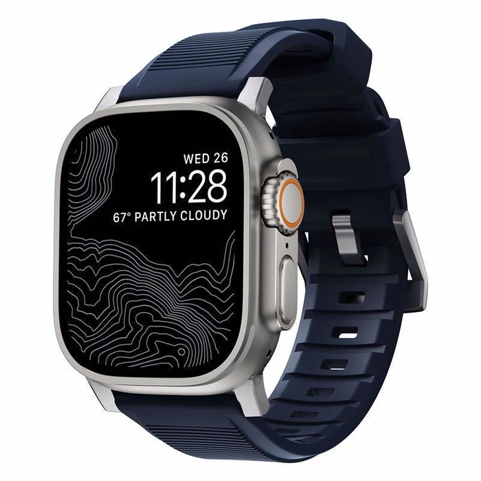 Λουράκι Nomad Rugged for Apple Watch 46mm/49mm Navy Blue/Silver