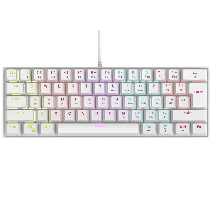 Gaming Πληκτρολόγιο Rampage PLOWERK60 Blue Switch White