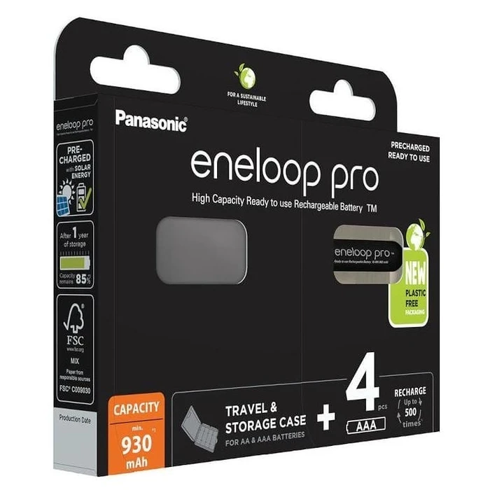 Επαναφορτιζόμενες Μπαταρίες Panasonic Eneloop PRO AAA 930mAh 4τμχ + box
