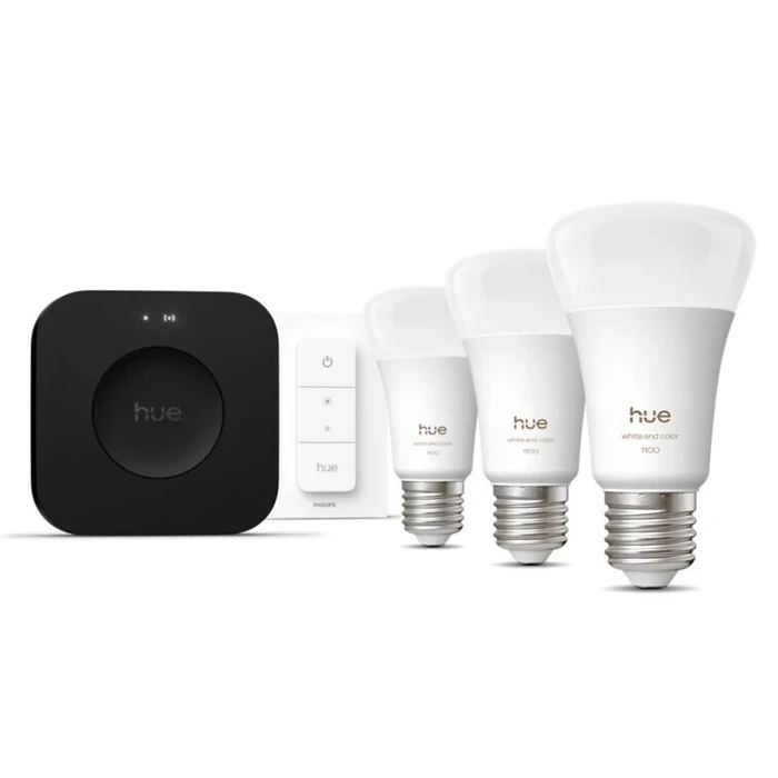 Smart Λάμπες Philips Hue Bridge Pro + 3 x E27 + Dimmer switch