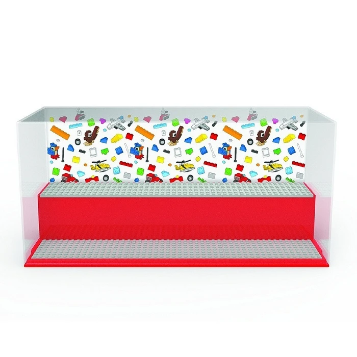 Lego Play & Display Case Classic Red display case with platform