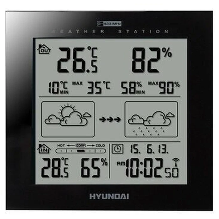 Μετεωρολογικός Σταθμός Hyundai WS 2244 B Black
