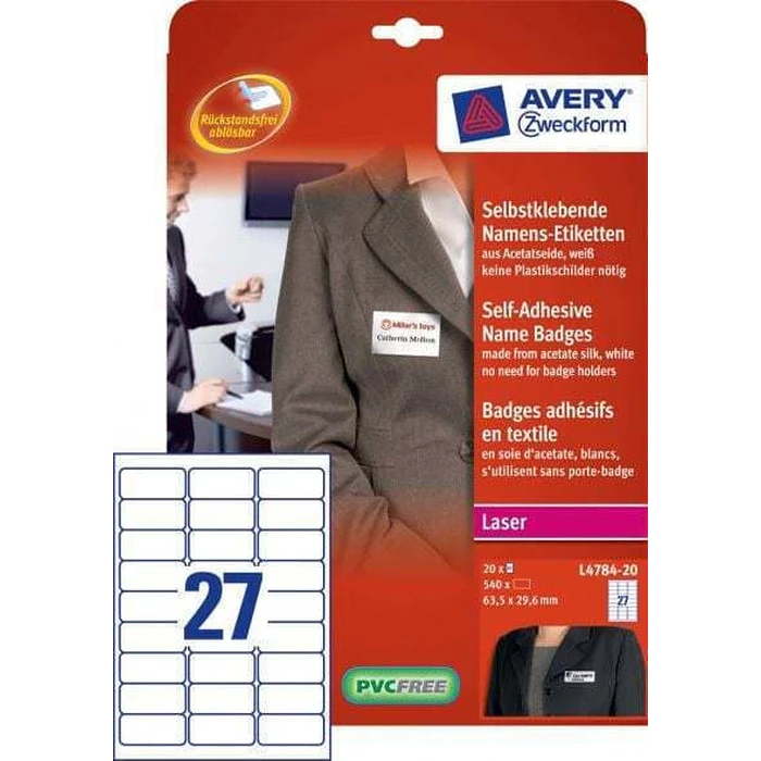 Αυτοκόλλητες Ετικέτες Avery Zweckform Self-Adhesive Name Badges L4784-20