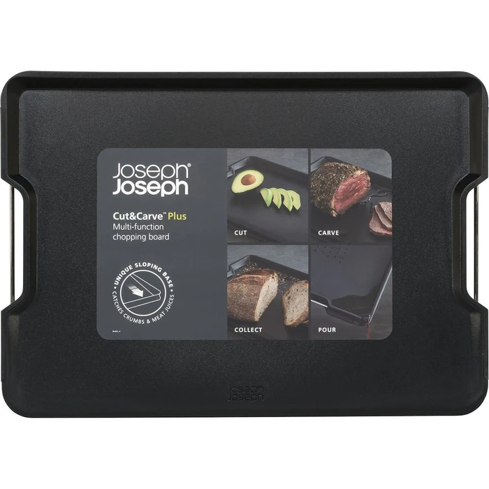 Επιφάνεια Κοπής Joseph Joseph Cut&Carve Plus Double-sided L Black