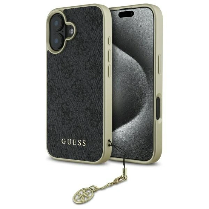 Guess GUHCP16MGF4GGR Apple iPhone 16 Plus hardcase 4G Charms Collection black