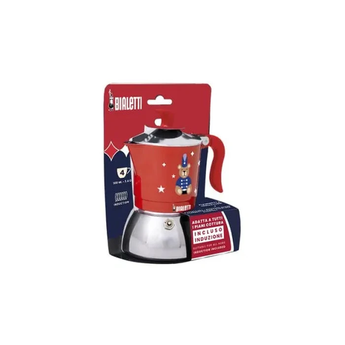 Μπρίκι Espresso Bialetti Fiammetta Induction 4TZ (200 ml) Joyful Christmas Red