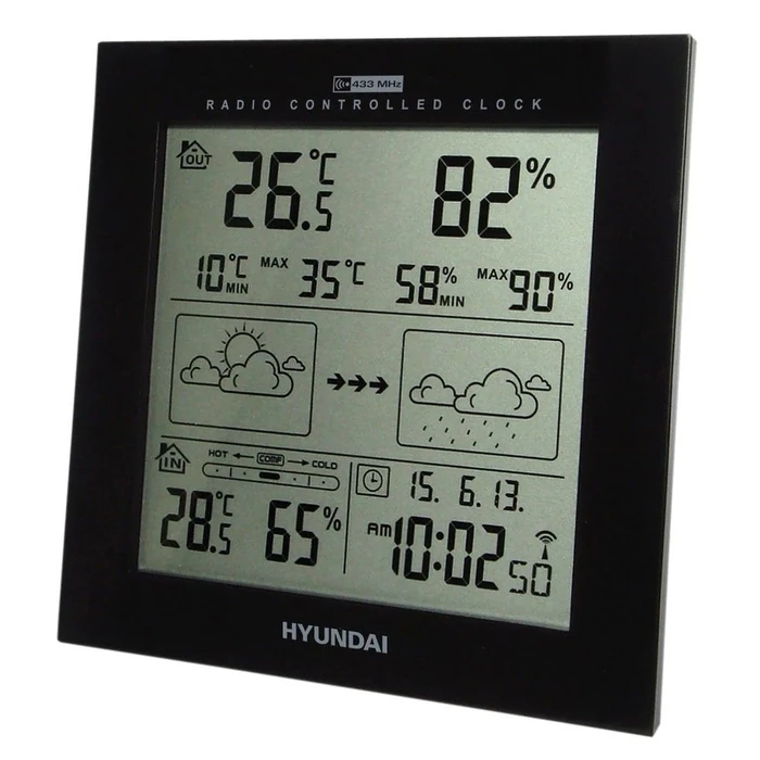 Μετεωρολογικός Σταθμός Hyundai WS 2244 B Black