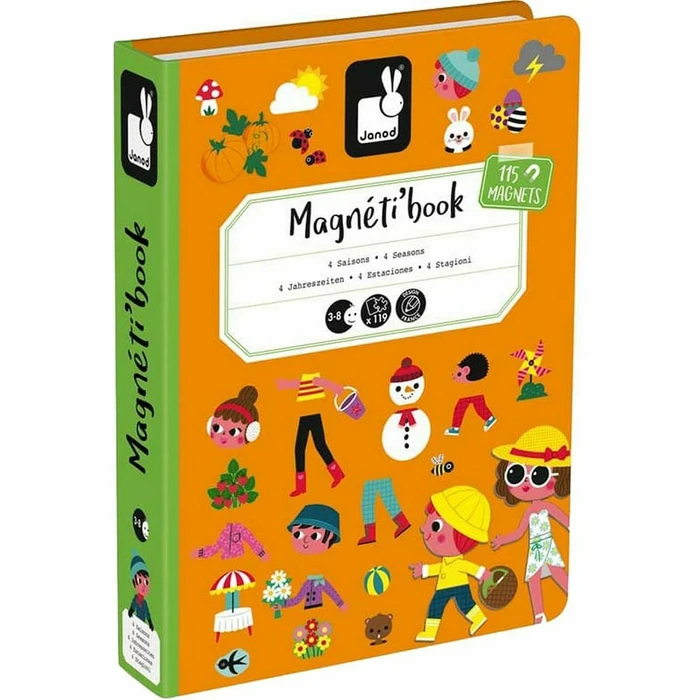 Παιχνίδι Κατασκευών Janod Magnetibook 4 seasons