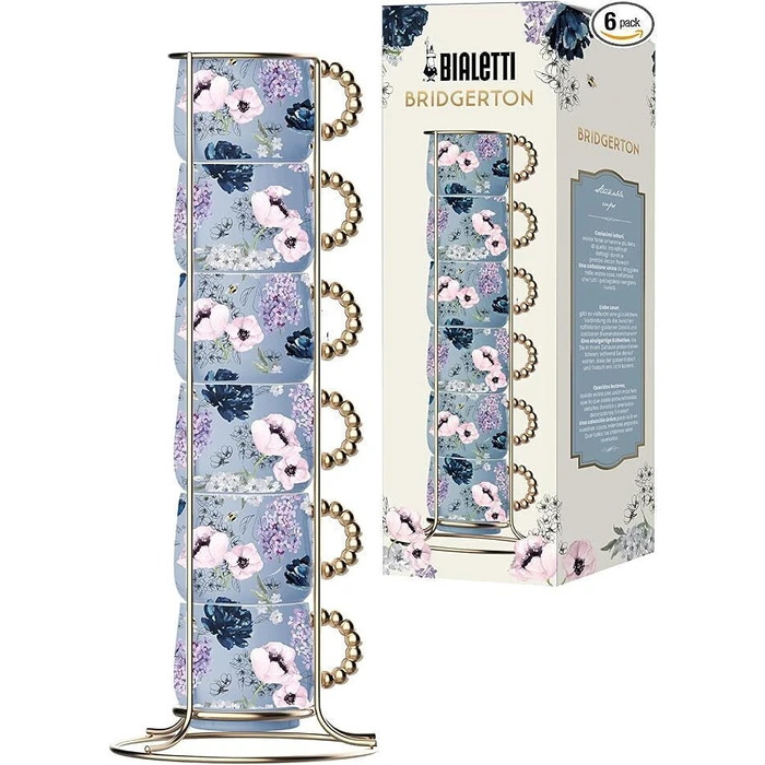Φλιτζάνια Καφέ Bialetti Bridgerton for Espresso 6x 60 ml Blue