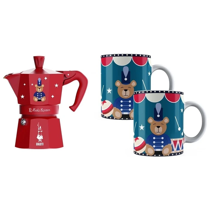 Μπρίκι Espresso Bialetti Moka Express 6TZ (300 ml) / 2 x 300 ml / Joyful Christmas Red