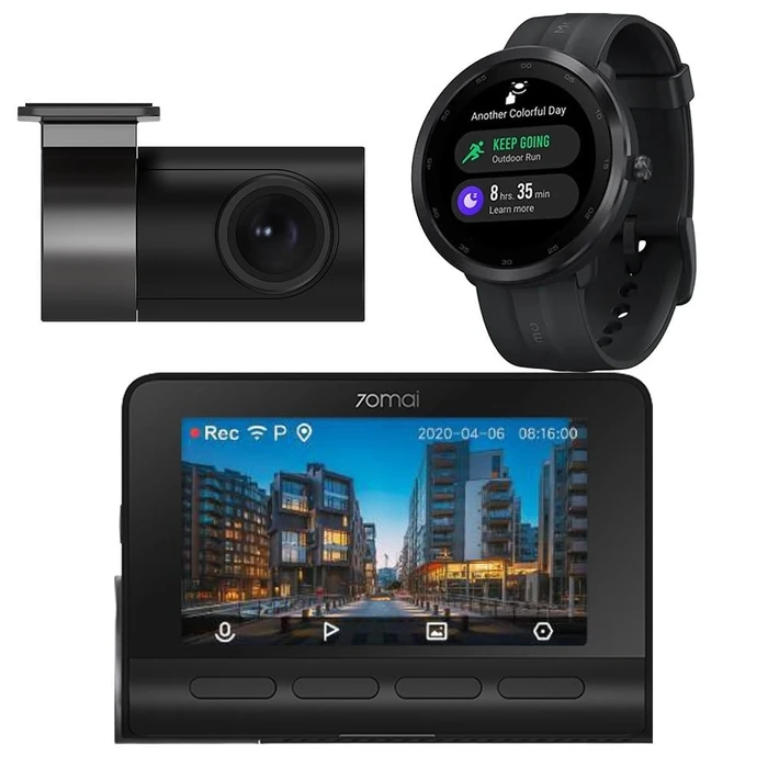 Κάμερα Αυτοκινήτου 70Mai Dash Cam A800S 4K + RC06 set + Maimo Watch R Black-GPS WT2001-GPS