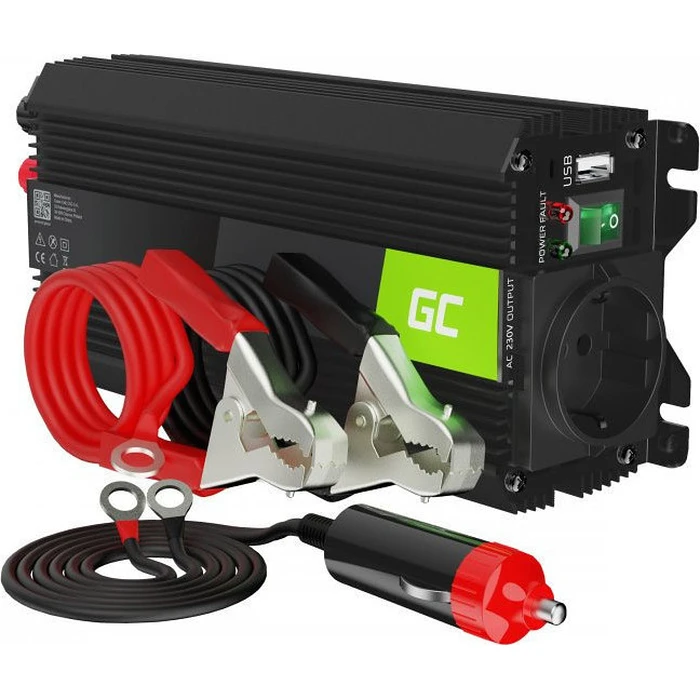 Inverter Αυτοκινήτου Green Cell PRO 12V na 230V 500W/1000W Modified sine wave