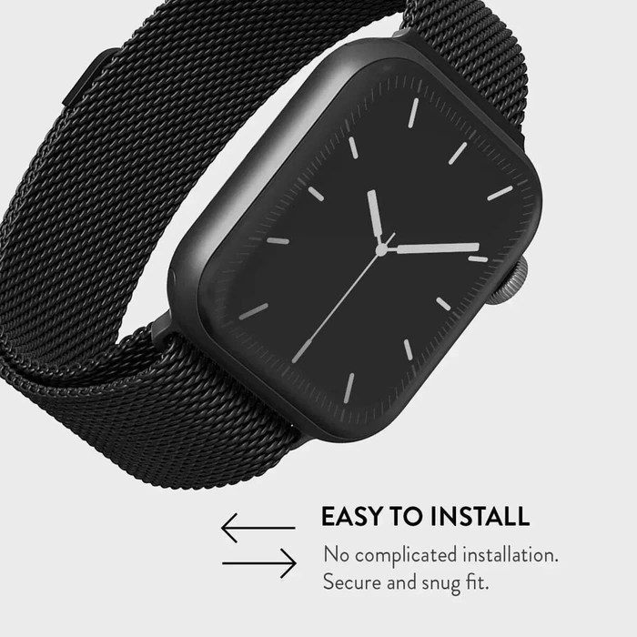 Λουράκι Burga Metal Mesh for Apple Watch 42/44 mm (Black)