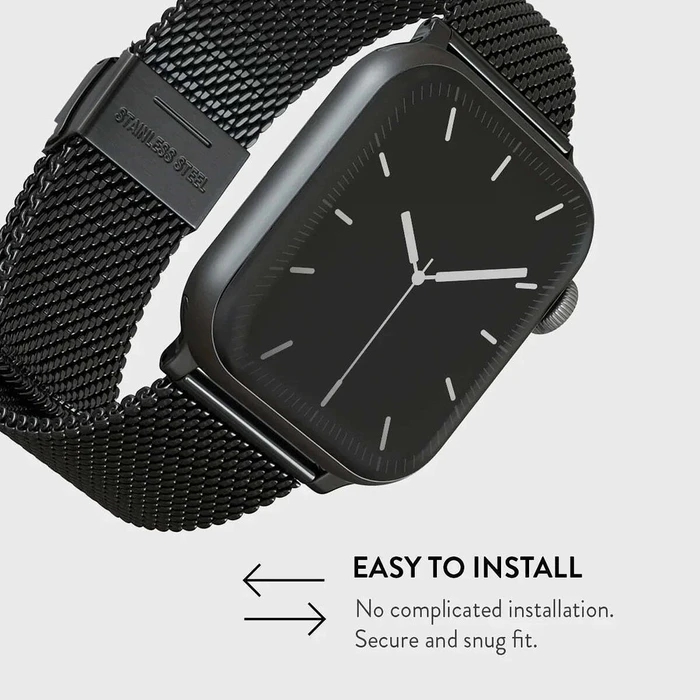 Λουράκι Burga Metal Mesh Elegance for Apple Watch 42/44 mm (Black)