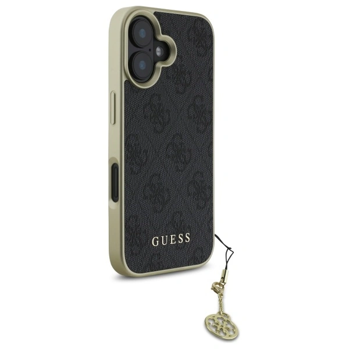 Guess GUHCP16SGF4GGR Apple iPhone 16 hardcase 4G Charms Collection black