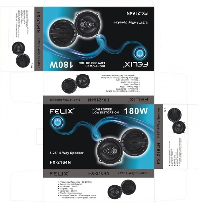 Ηχεία Αυτοκινήτου Felix 5.25" FX-2164N