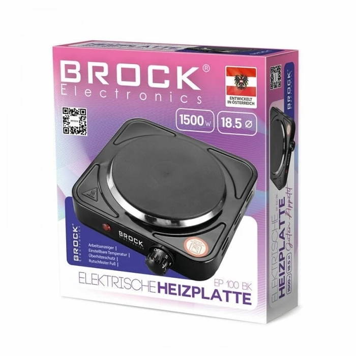 Ηλεκτρική Εστία Μονή EP-100/BK Brock 