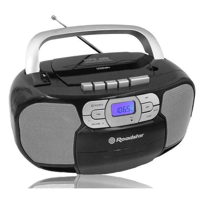 Φορητό Ραδιοκασετόφωνο Roadstar (CD-MP3-USB) RCR-4635UMP/BK