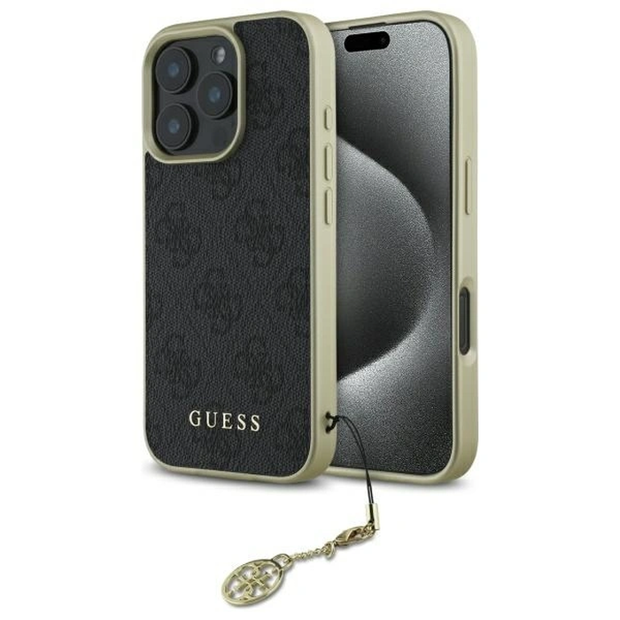 Guess GUHCP16XGF4GGR Apple iPhone 16 Pro Max hardcase 4G Charms Collection black