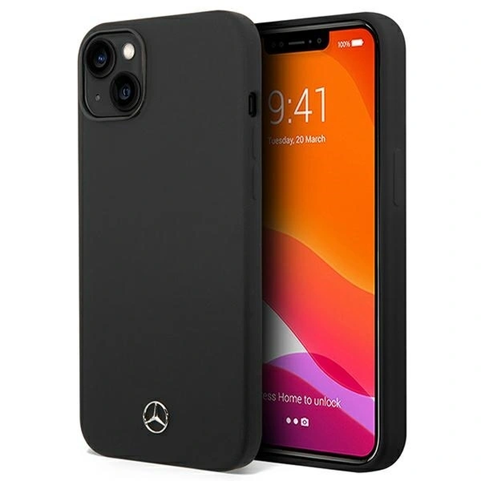 Mercedes MEHCP14MSILBK Apple iPhone 14 Plus / 15 Plus hardcase Silicone Line black