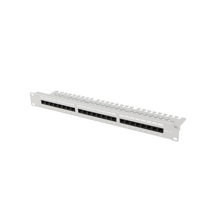 Patch Panel Lanberg 24 Port 1U 19" cat.5E UTP gray with cable organizer