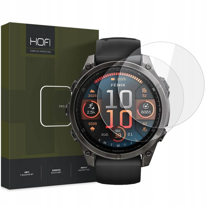 Hofi Glass Pro+ Garmin Fenix 8 51mm Clear [2 PACK]