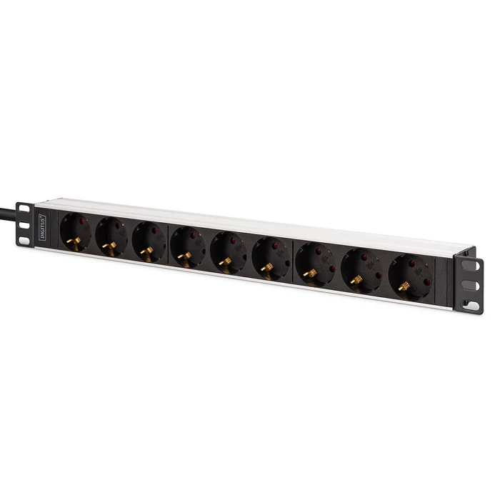 Αξεσουάρ για Καμπίνες Δικτύου Digitus power strip 9-way 19" Alu. 1HE 2m Black