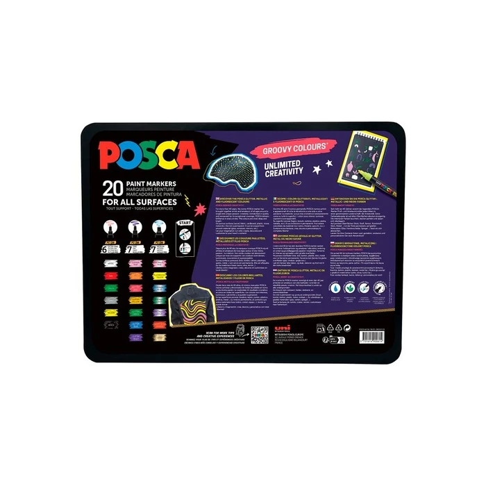 Μαρκαδόροι Posca Marker UNI Etui Groovy Colours 20x