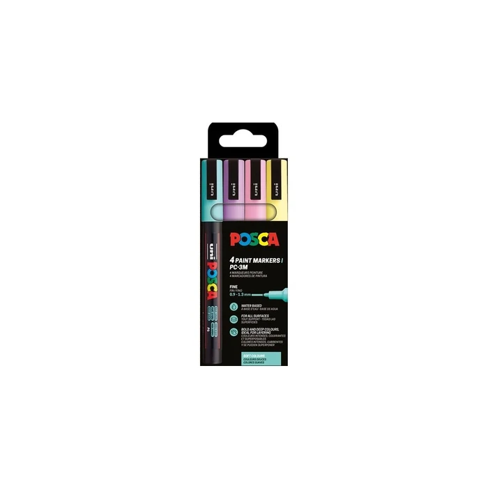 Μαρκαδόροι Posca Marker UNI PC-3M set of 4 Soft Colo