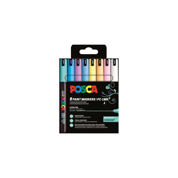 Μαρκαδόροι Posca Marker UNI PC-1MR 8-pack Set Soft Col