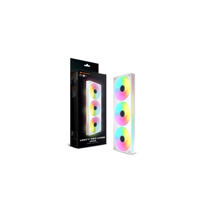 Case Fan Cougar Forward Unity360-FB,360 ARGB PWM, White