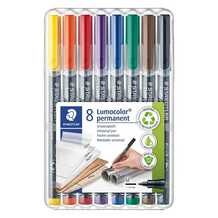 Μαρκαδόροι Staedtler foil pen Lumocolor M perm 8St