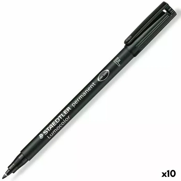 Μαρκαδόροι Staedtler foil pen Lumocolor perm F Black 10 pieces
