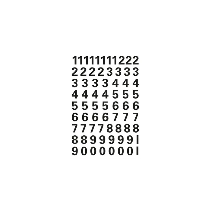 Ετικέτες Herma Numbers 10 mm 0-9 weatherproof foil black 1 sheet