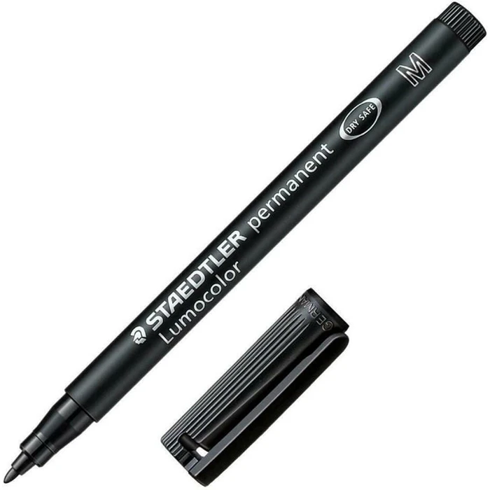 Μαρκαδόροι Staedtler foil pen Lumocolor perm M Black 10 pieces
