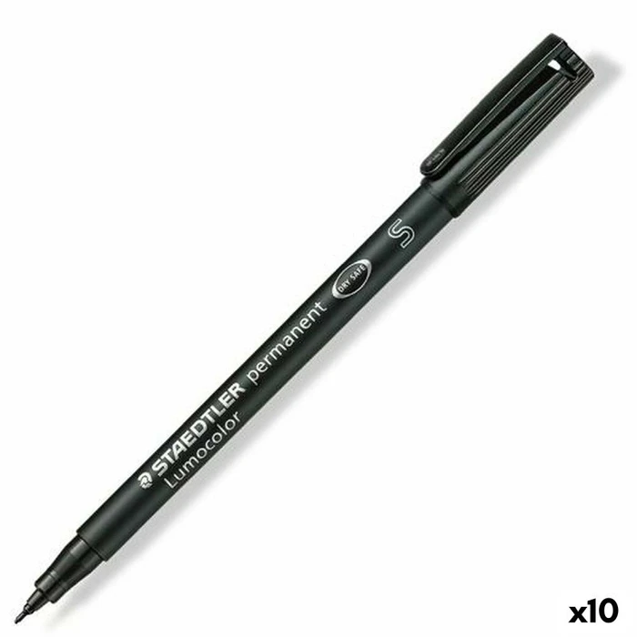 Μαρκαδόροι Staedtler foil pen Lumocolor perm S Black 10 pieces