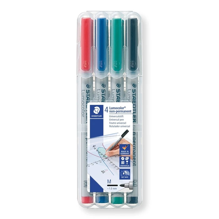 Μαρκαδόροι Staedtler foil pen Lumocolor M nonperm 4St