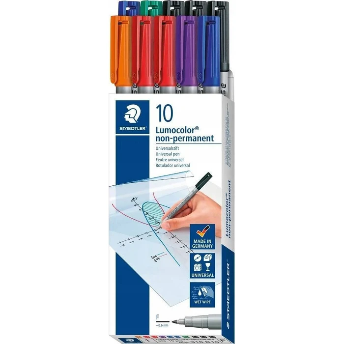 Μαρκαδόροι Staedtler Universalstift Lumocolor F non-perm 10 pieces, folding c